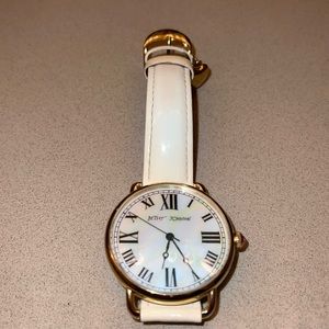 Off white Betsey Johnson watch.